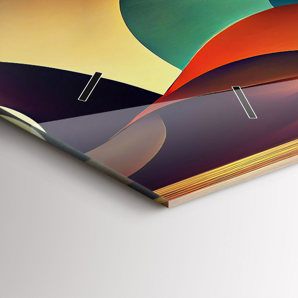 Horizontal wall clock Abstract lines background