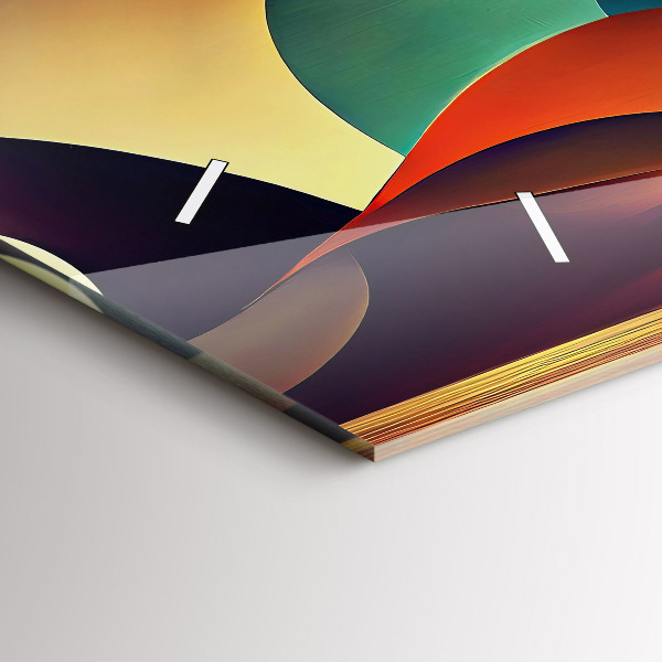 Horizontal wall clock Abstract lines background