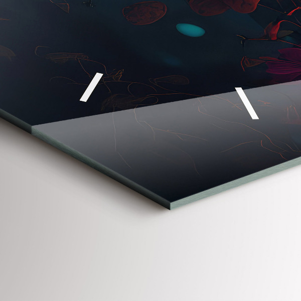 Horizontal wall clock Forest and magic mushrooms