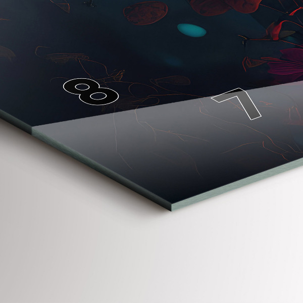 Horizontal wall clock Forest and magic mushrooms