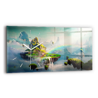 Horizontal wall clock Chinese style fantasy scenes