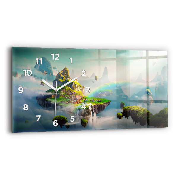 Horizontal wall clock Chinese style fantasy scenes