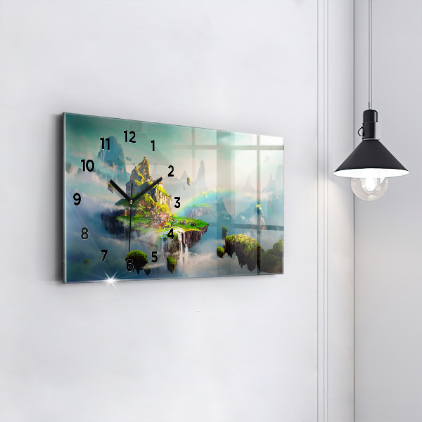 Horizontal wall clock Chinese style fantasy scenes