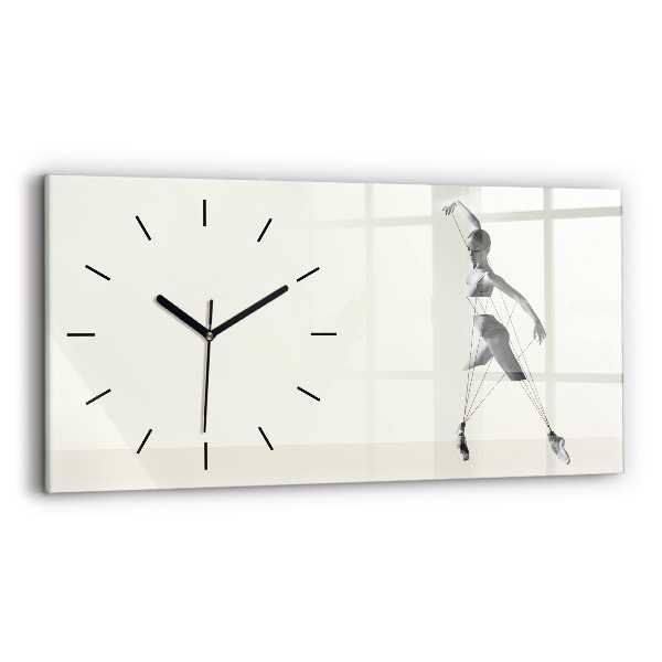 Horizontal wall clock Abstract woman dancer