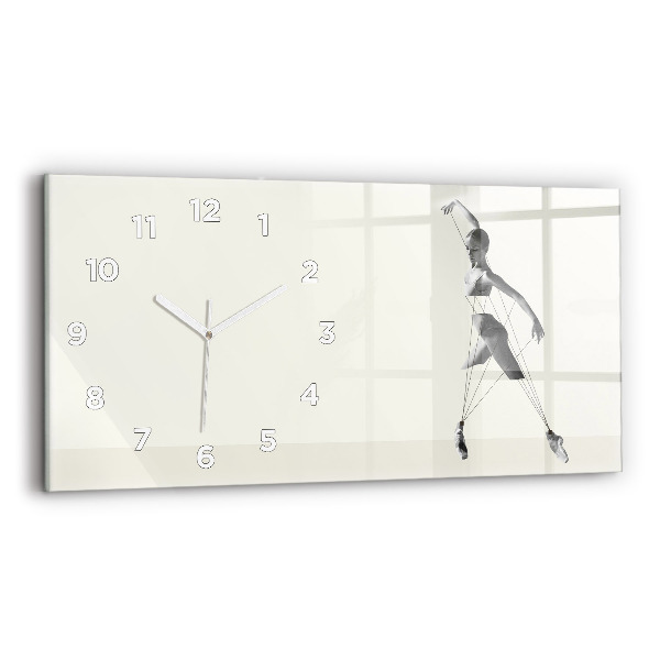 Horizontal wall clock Abstract woman dancer