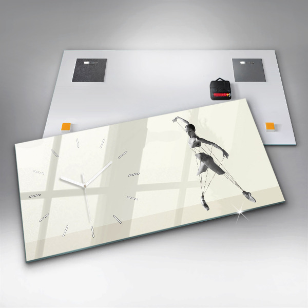 Horizontal wall clock Abstract woman dancer