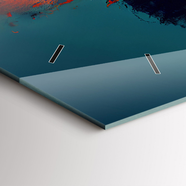 Horizontal wall clock Futuristic Virtual World