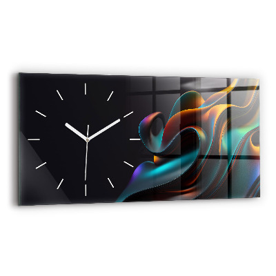 Horizontal wall clock Futuristic wave