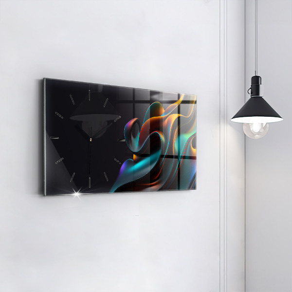 Horizontal wall clock Futuristic wave