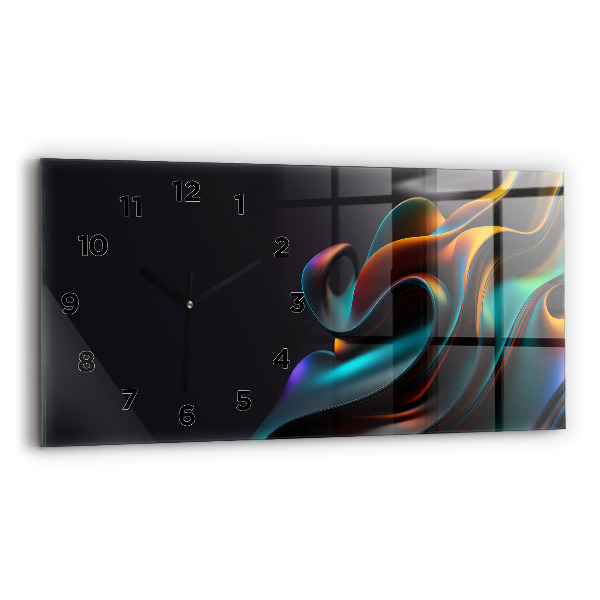 Horizontal wall clock Futuristic wave
