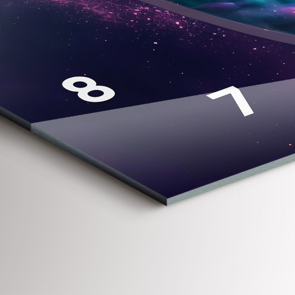 Horizontal wall clock Cosmonaut colorful clouds