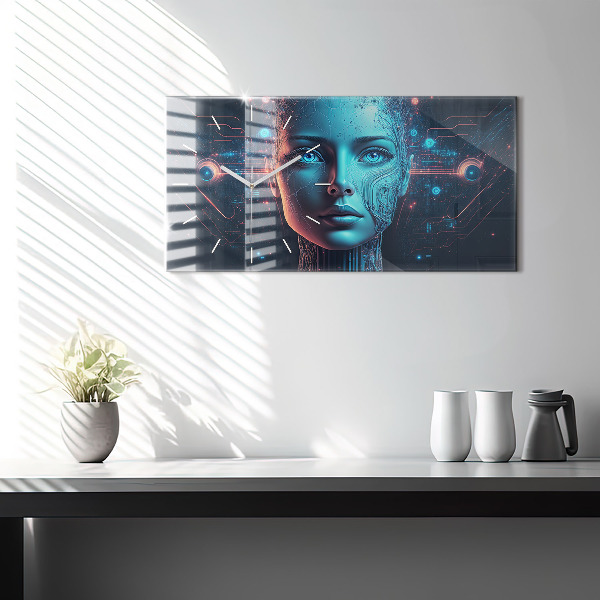 Horizontal wall clock Artificial intelligence