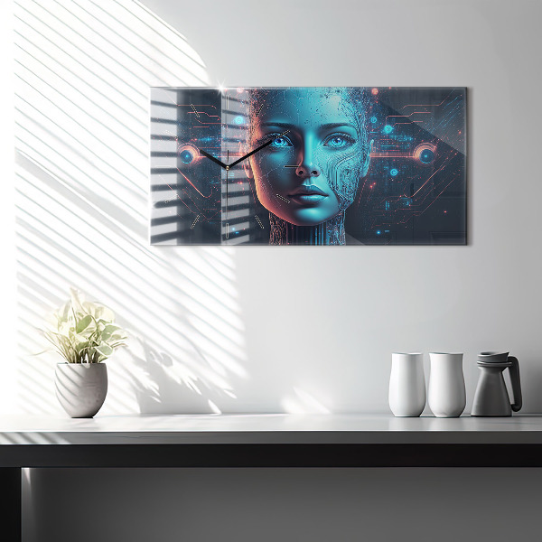 Horizontal wall clock Artificial intelligence