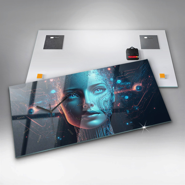 Horizontal wall clock Artificial intelligence