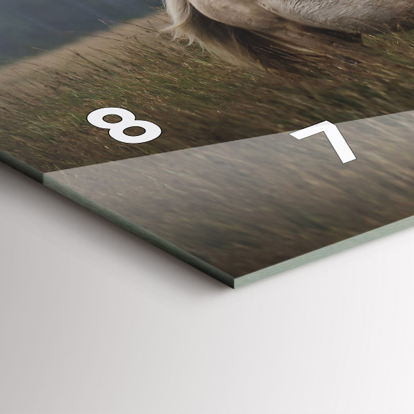 Horizontal wall clock Horses at a gallop