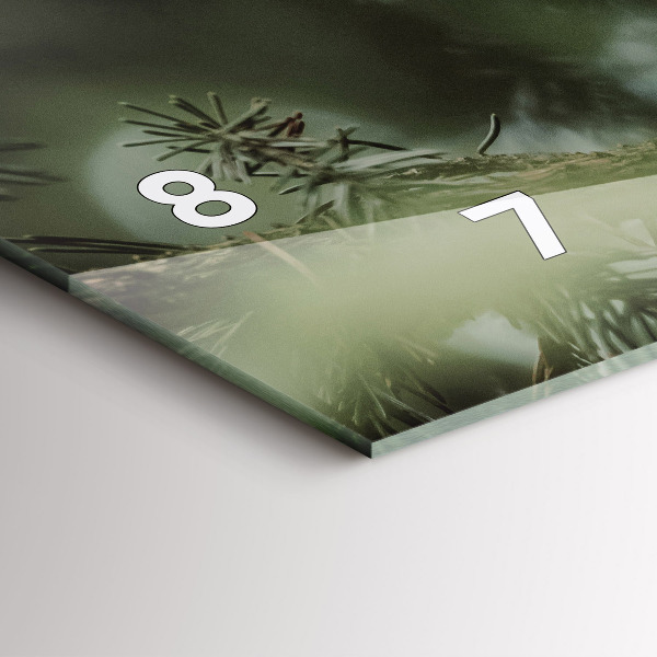 Horizontal wall clock Squirrel and wild nature