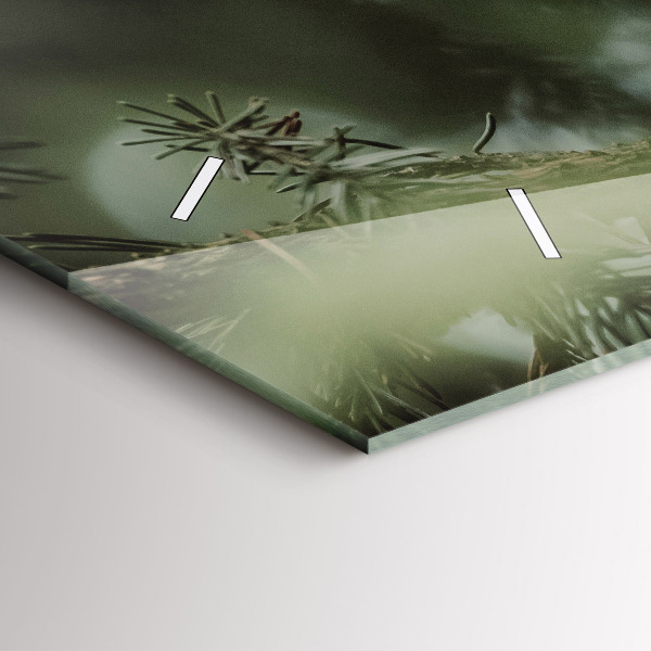 Horizontal wall clock Squirrel and wild nature