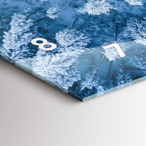 Horizontal wall clock Forest from a bird's eye view Drone