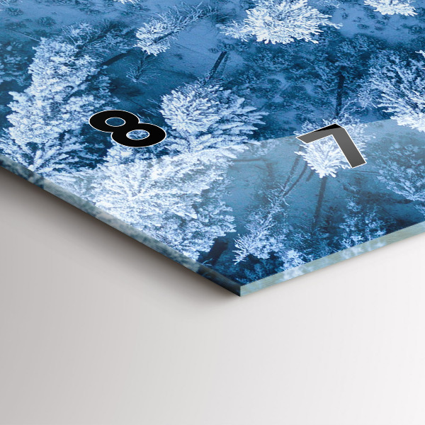 Horizontal wall clock Forest from a bird's eye view Drone