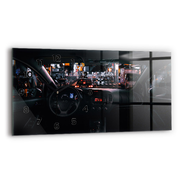 Horizontal wall clock Car in Tokyo