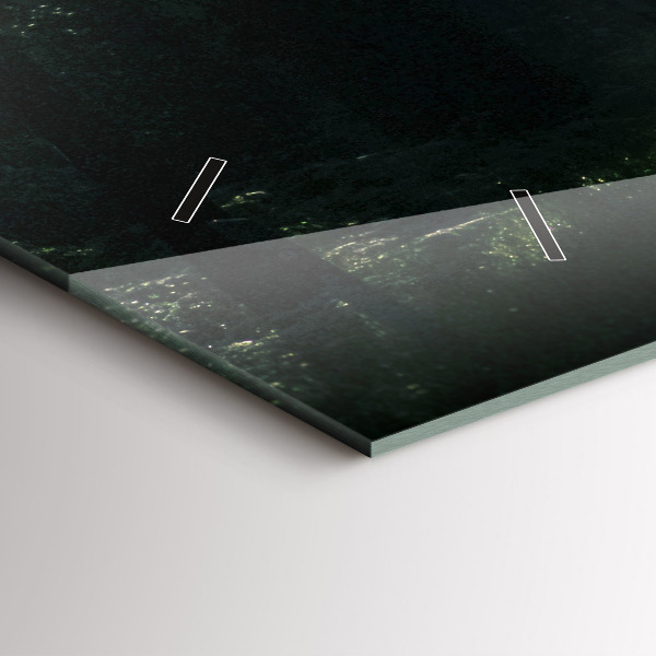 Horizontal wall clock Forest road and streaks of sunlight