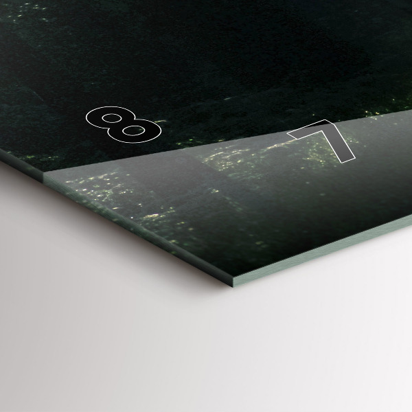 Horizontal wall clock Forest road and streaks of sunlight