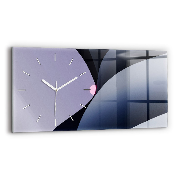 Horizontal wall clock Abstraction sun