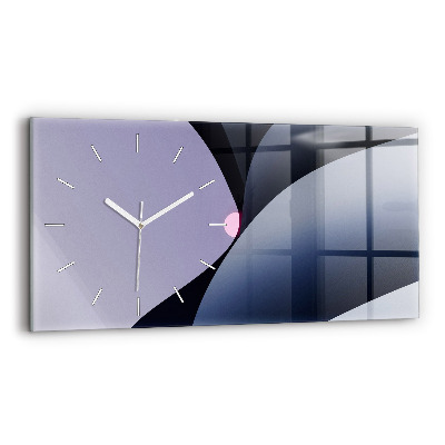 Horizontal wall clock Abstraction sun