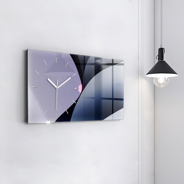 Horizontal wall clock Abstraction sun