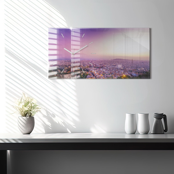 Horizontal wall clock Barcelona Bunkers El Carmel