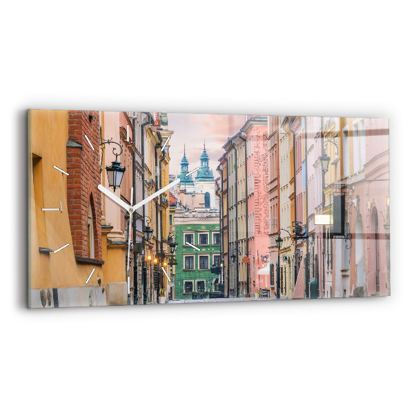 Horizontal wall clock Old Town in Warsaw