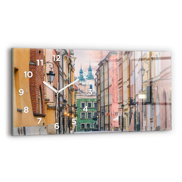 Horizontal wall clock Old Town in Warsaw