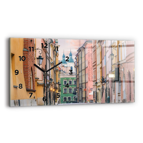 Horizontal wall clock Old Town in Warsaw