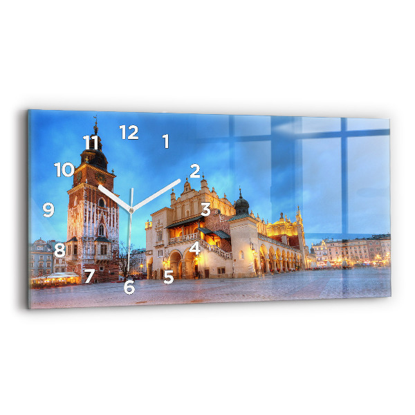 Horizontal wall clock Main Market Square in Krakow