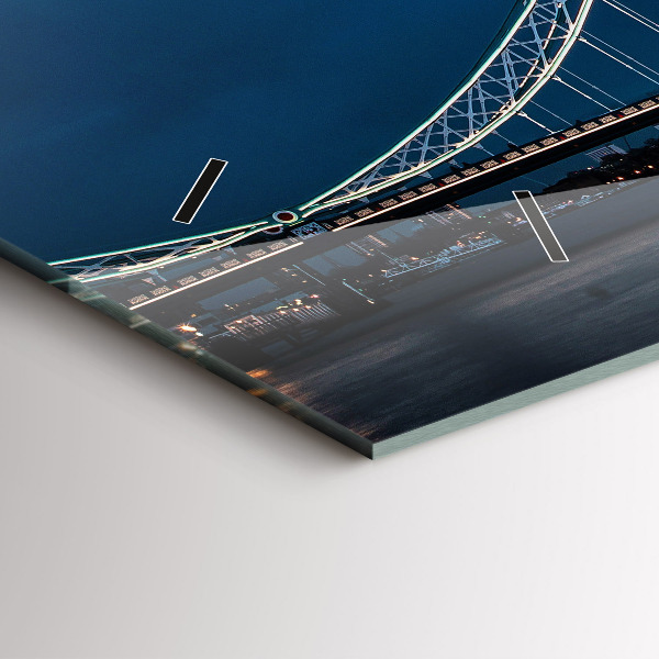 Horizontal wall clock Tower Bridge London at night