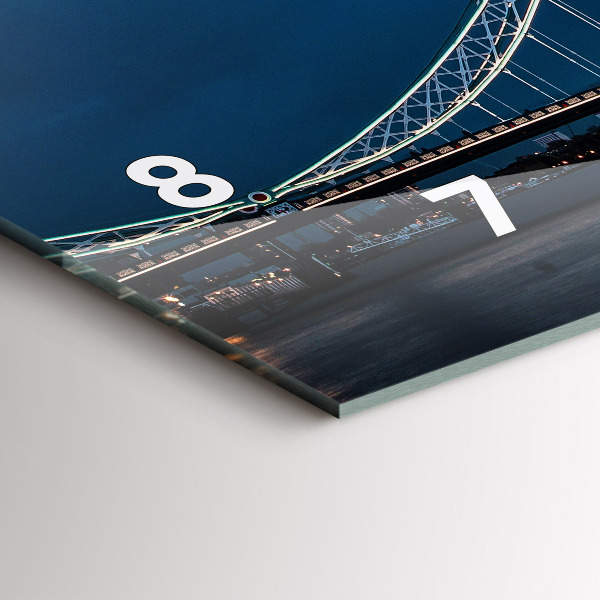 Horizontal wall clock Tower Bridge London at night