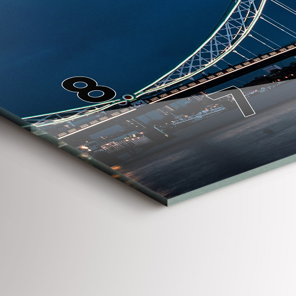 Horizontal wall clock Tower Bridge London at night