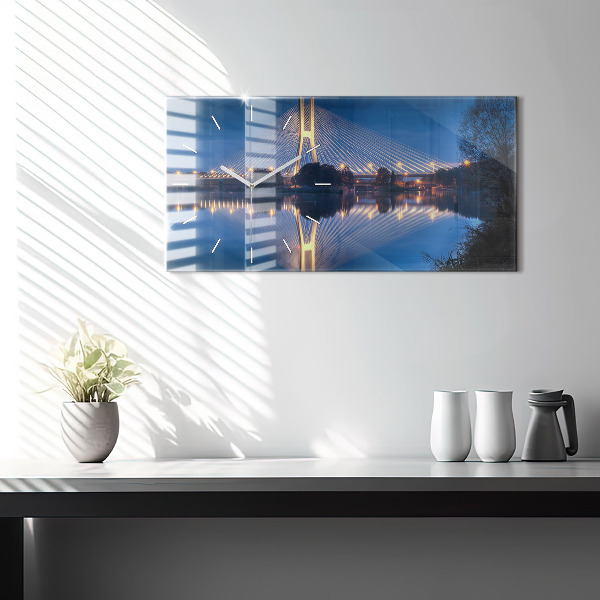 Horizontal wall clock Rędziński Bridge Wrocław
