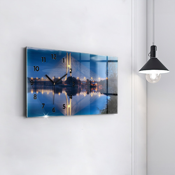 Horizontal wall clock Rędziński Bridge Wrocław