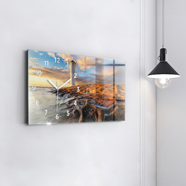 Horizontal wall clock The Lighthouse and the Baltic Sea