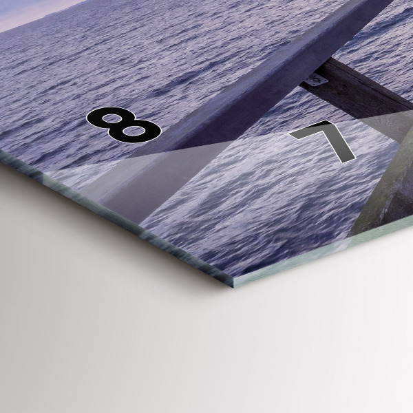 Horizontal wall clock Pier on the Baltic Sea