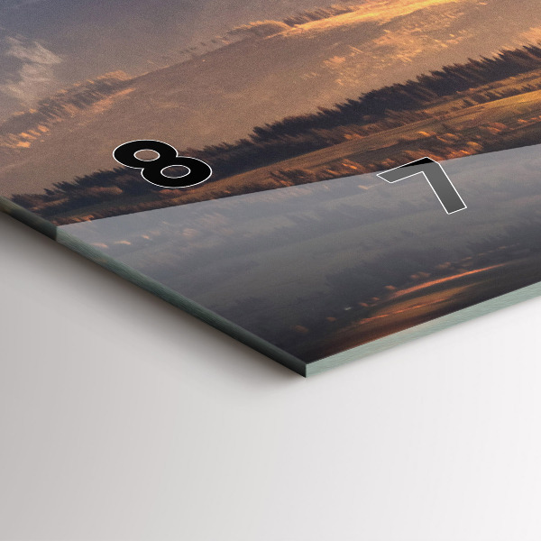 Horizontal wall clock Tatra Mountains in winter mountain panorama