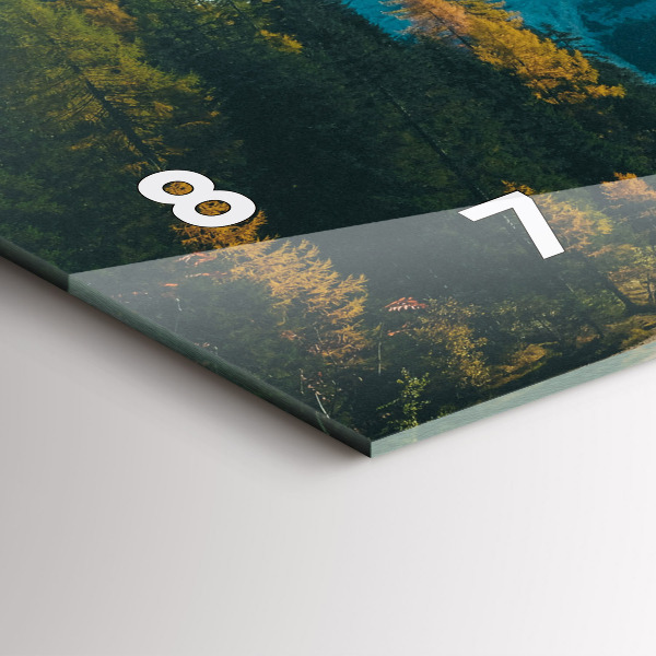 Horizontal wall clock Mountain and river in Poland