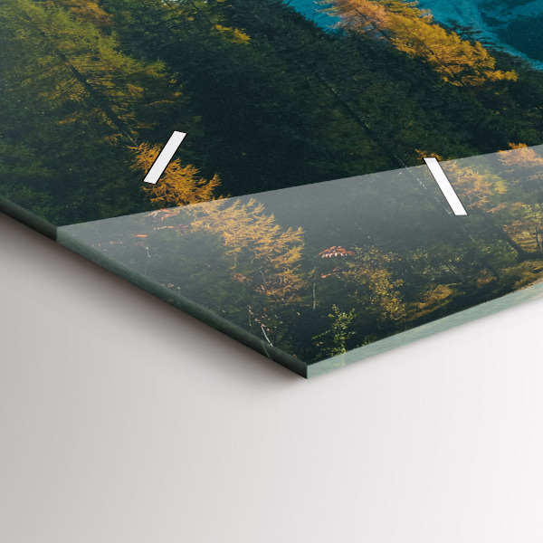 Horizontal wall clock Mountain and river in Poland