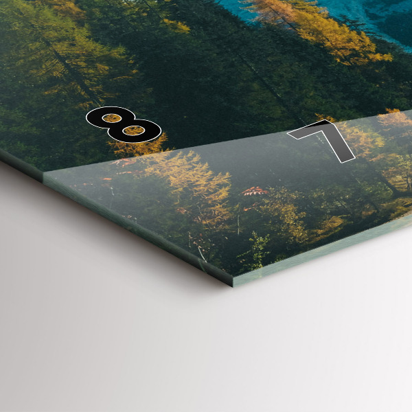 Horizontal wall clock Mountain and river in Poland