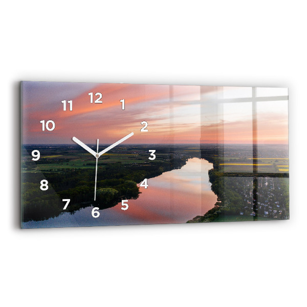 Horizontal wall clock Aerial View of the Lake