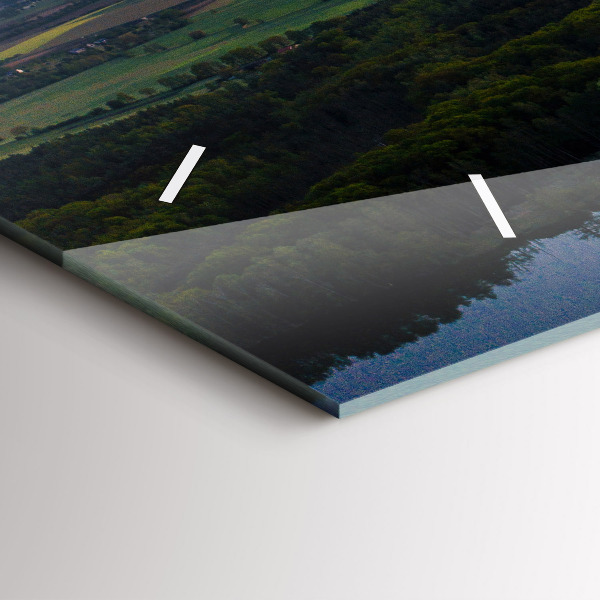 Horizontal wall clock Aerial View of the Lake