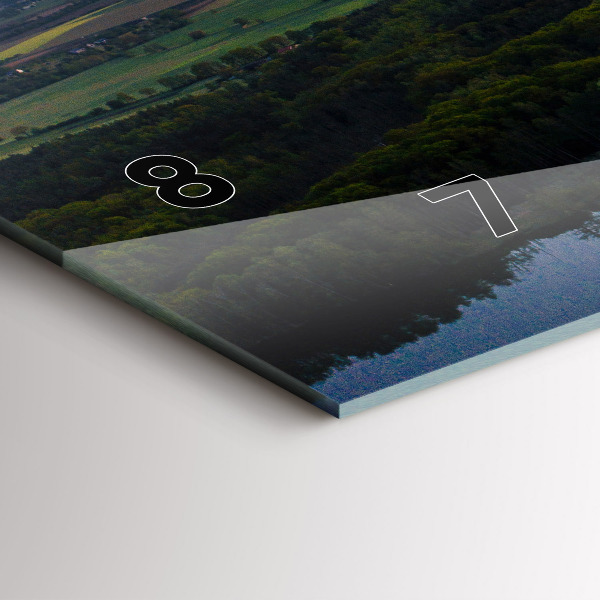 Horizontal wall clock Aerial View of the Lake