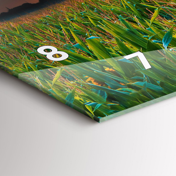 Horizontal wall clock Sunflowers in the meadow