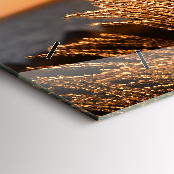 Horizontal wall clock Wheat In The Golden Hour